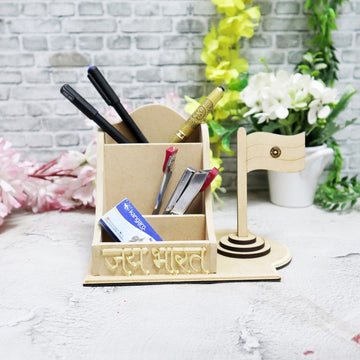 Desk Organizer Pen Stand with Our national Flag Tiranga